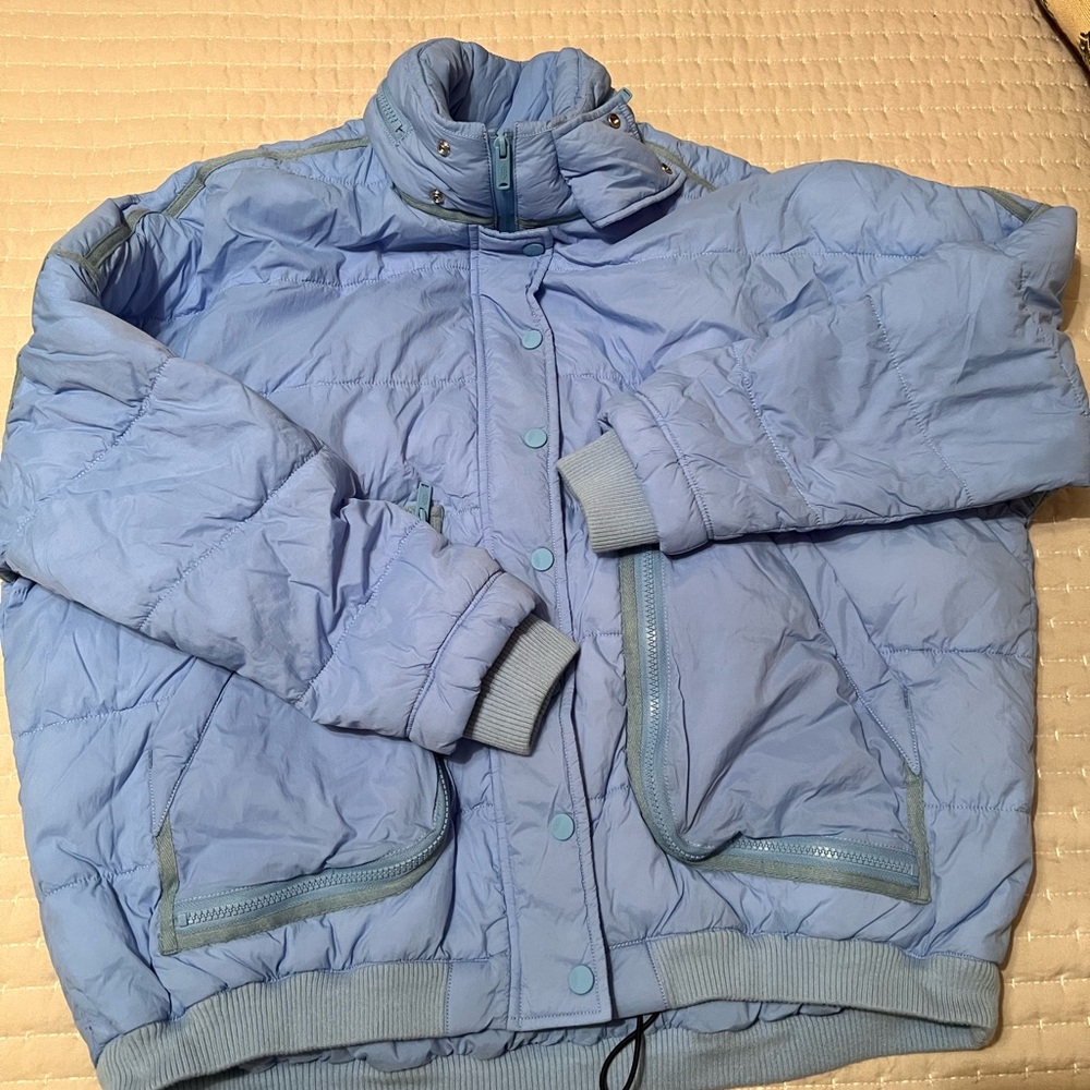 Free people movement sky baby blue puffer jacket coat womens XS